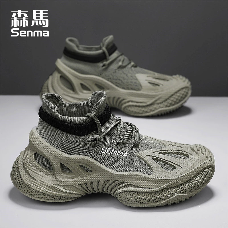 森马正品男鞋2025新款夏季透气休闲网面运动鞋男士软底耐磨跑步鞋