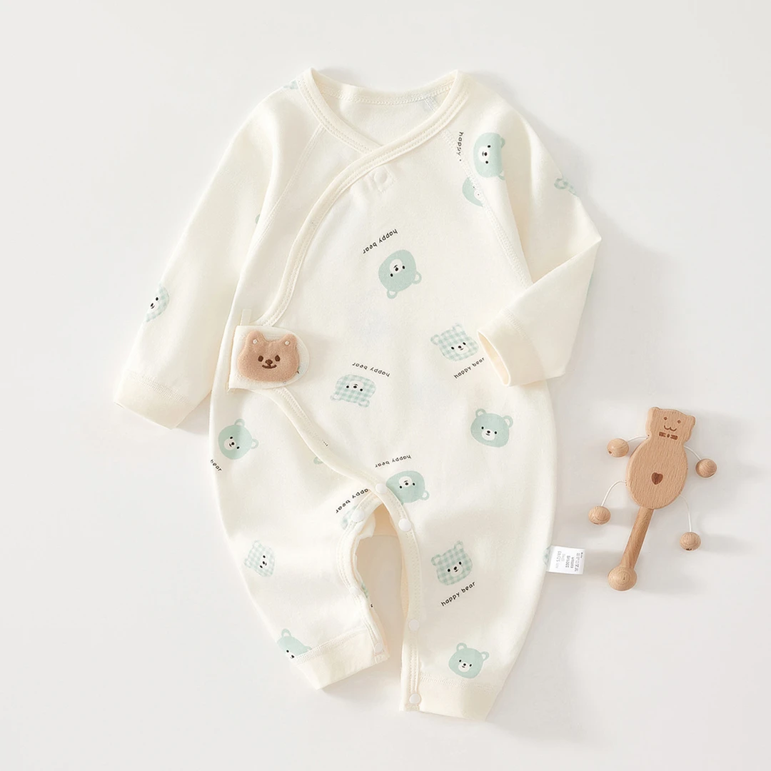 婴儿连体衣春秋款初生宝宝纯棉衣服新生儿蝴蝶衣52码0-3个月哈衣6