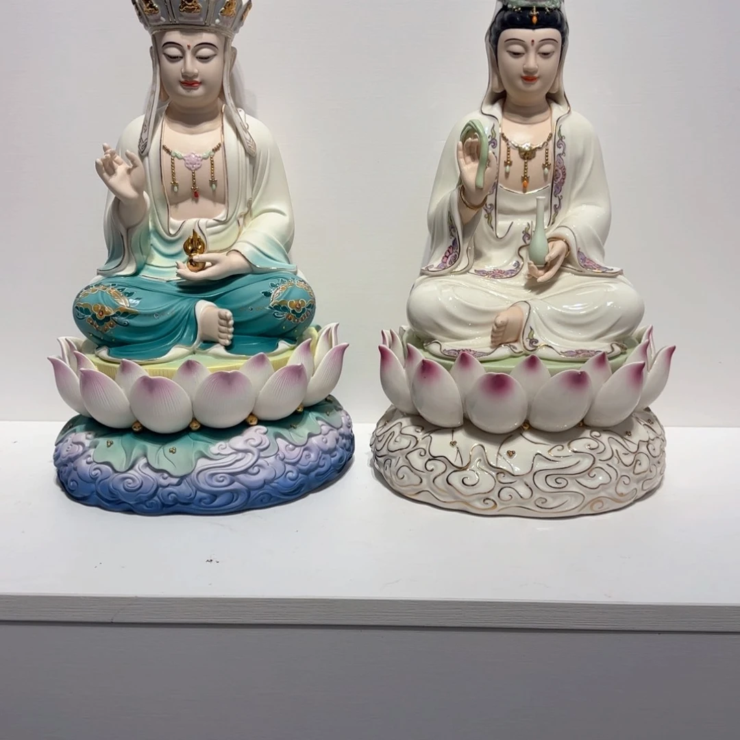 【闪购商品】瓷片遇***瓷摆件观音菩萨