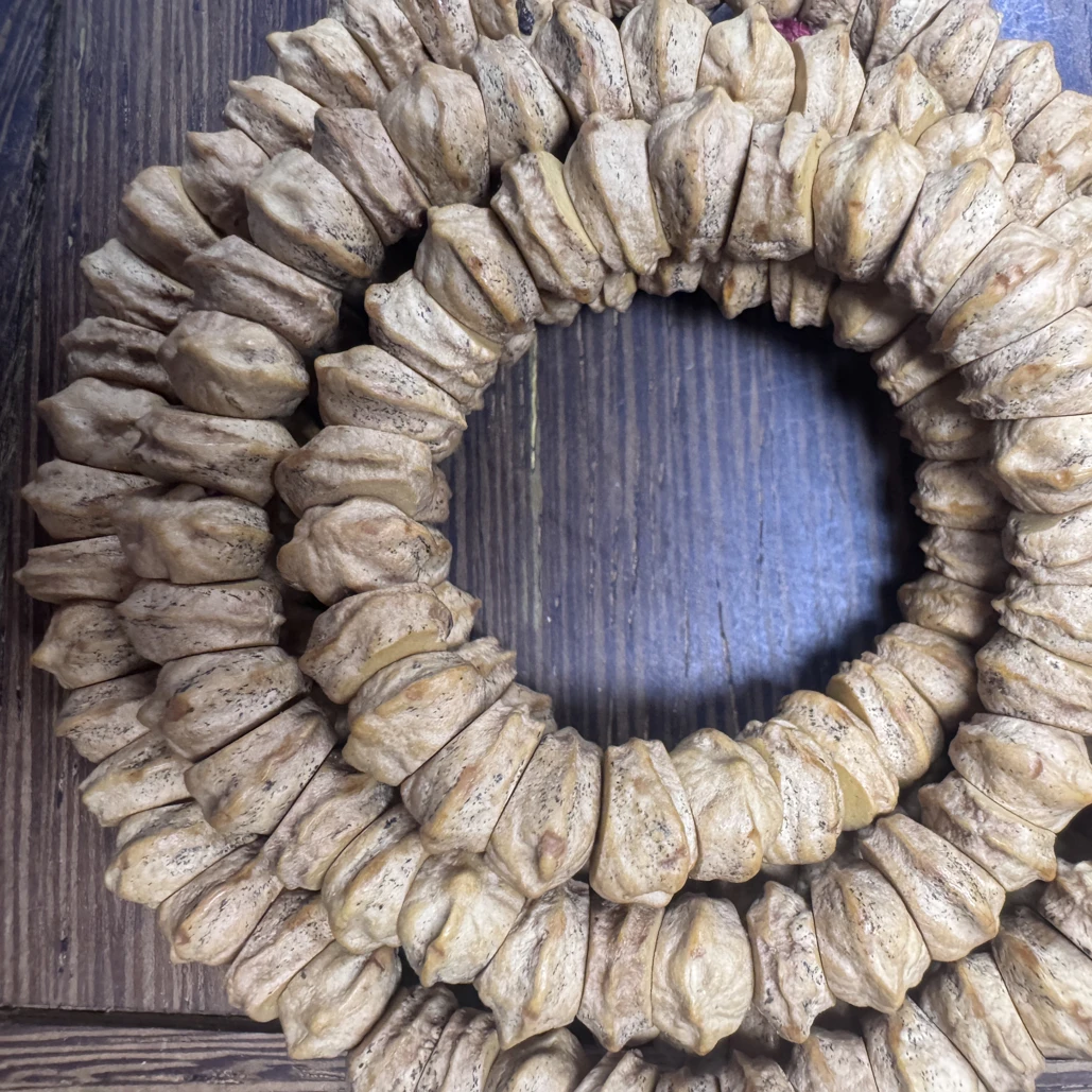 百香籽粉皮斜切高油密稀有文玩长串108