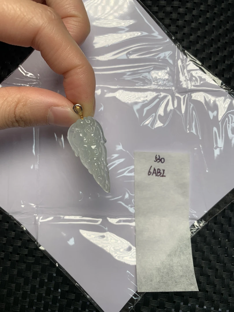 天然缅甸翡翠A货18K金镶嵌 6ABI