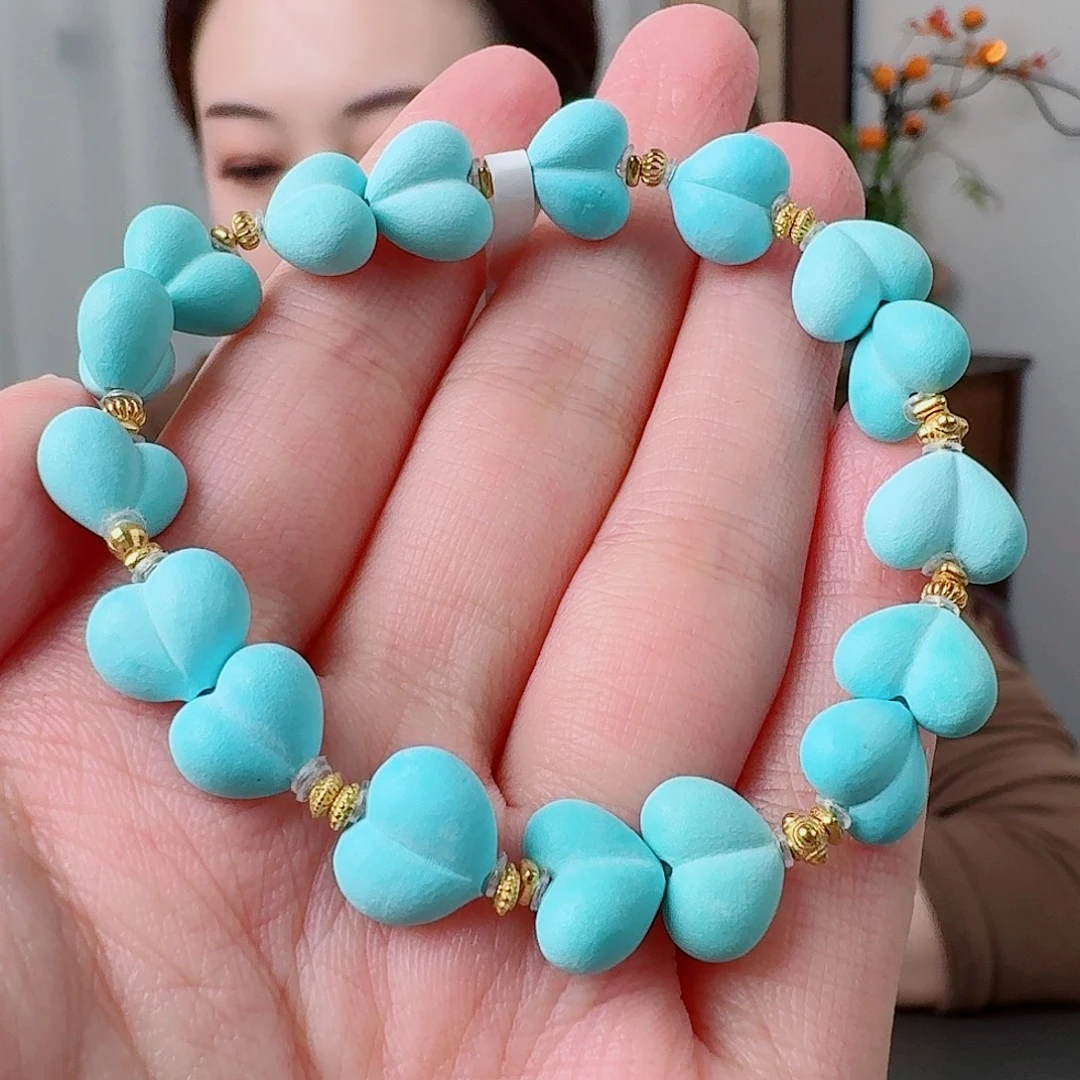 绿松石18K金镶嵌珠宝奇石