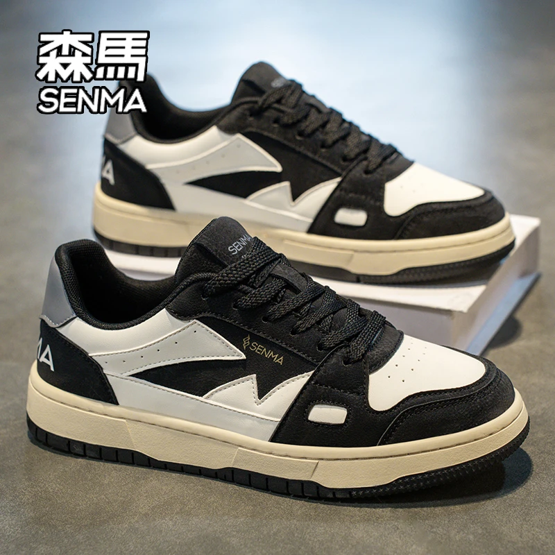SENMA/森马复古德训鞋男款秋季运动休闲板鞋小白鞋平底训练阿甘鞋