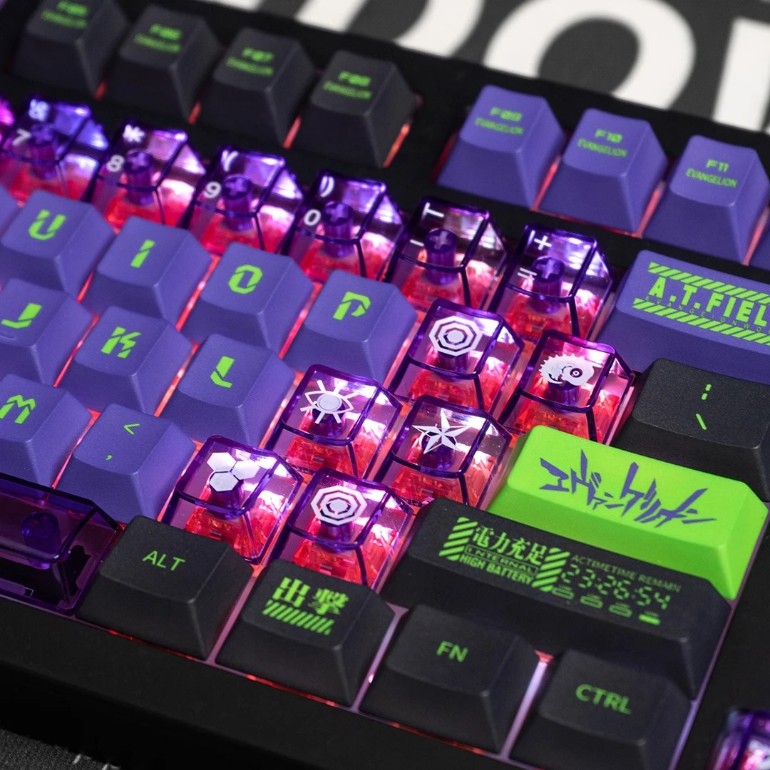 zhe扣价EVA透明PC移印机械键盘键帽初二/八号机/莉莉丝原厂高度