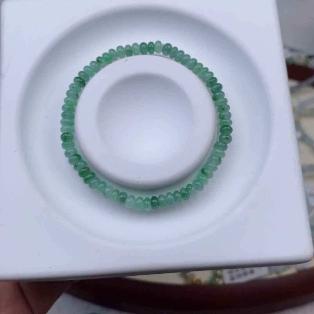 翡翠散珠股珠手串