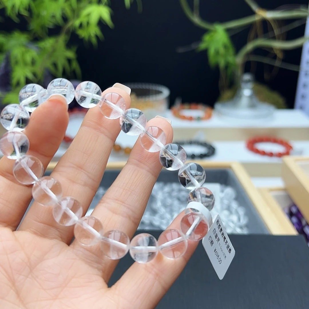 水晶手链未镶嵌?**?白幽灵10.5mm+32