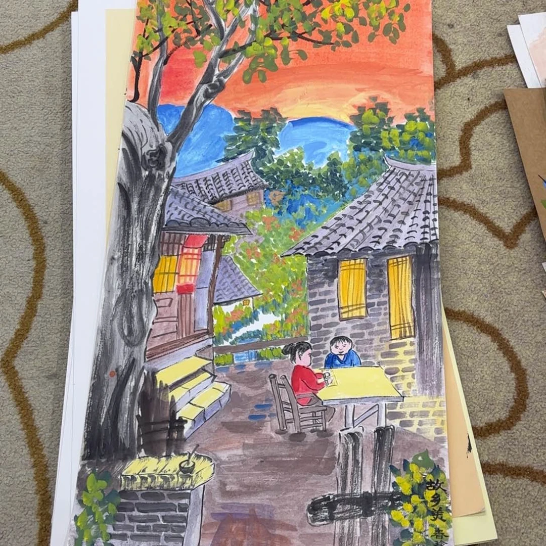 国画33/66卡纸作品艺