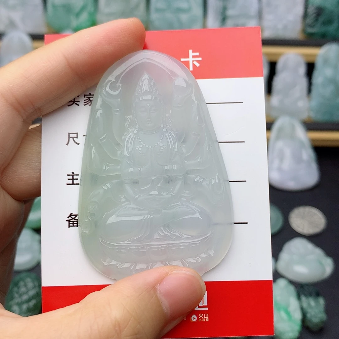 翡翠未镶嵌颈饰我***瓜千手