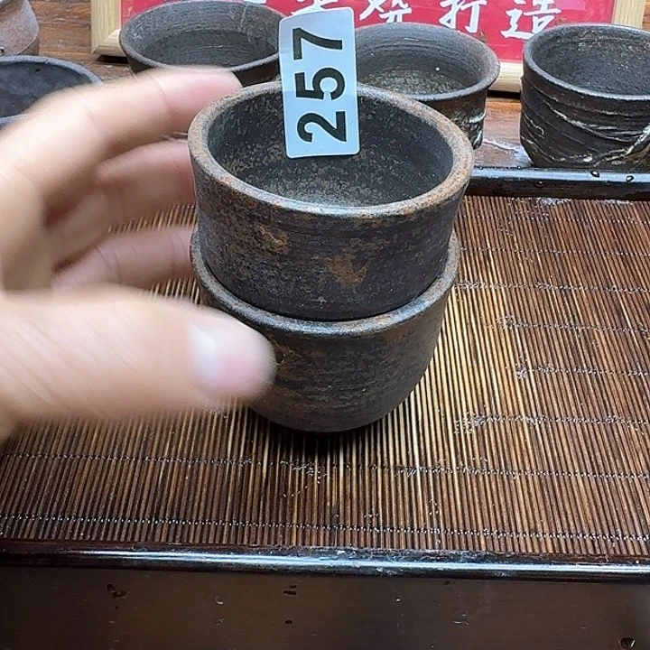 纯手工制作粗陶茶具