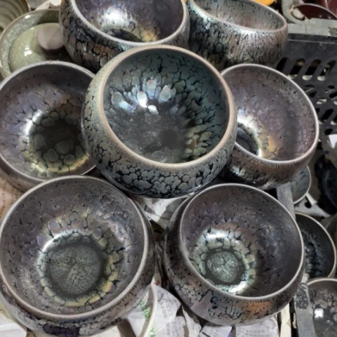 茶盏_**阶建阳建盏微瑕油滴