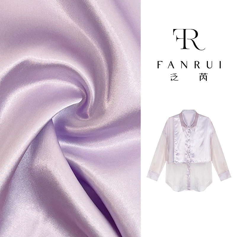 【泛芮】醋酸拼接设计感休闲气质防晒衫薄款透气高级感衬衫B9412