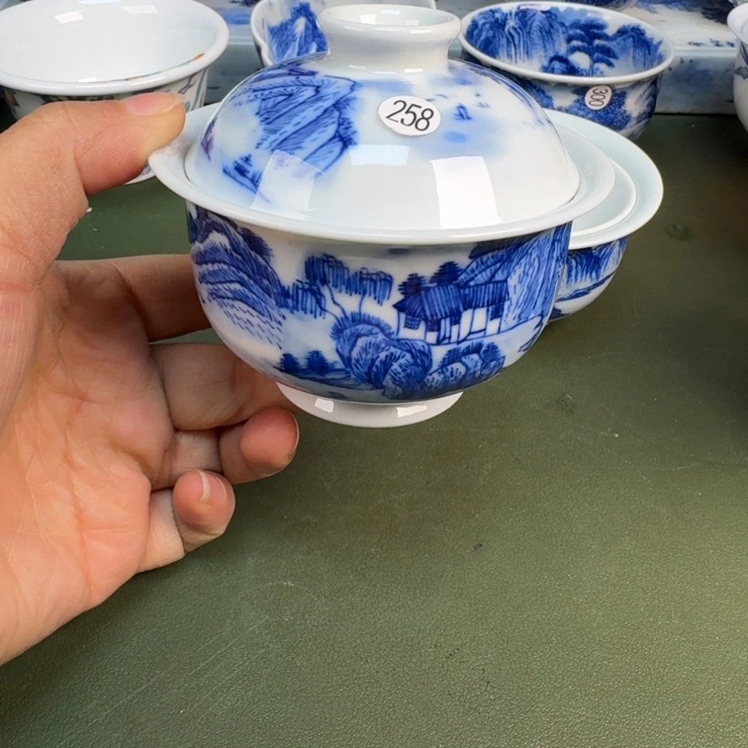 瓷景德镇纯手绘茶具圆圆258