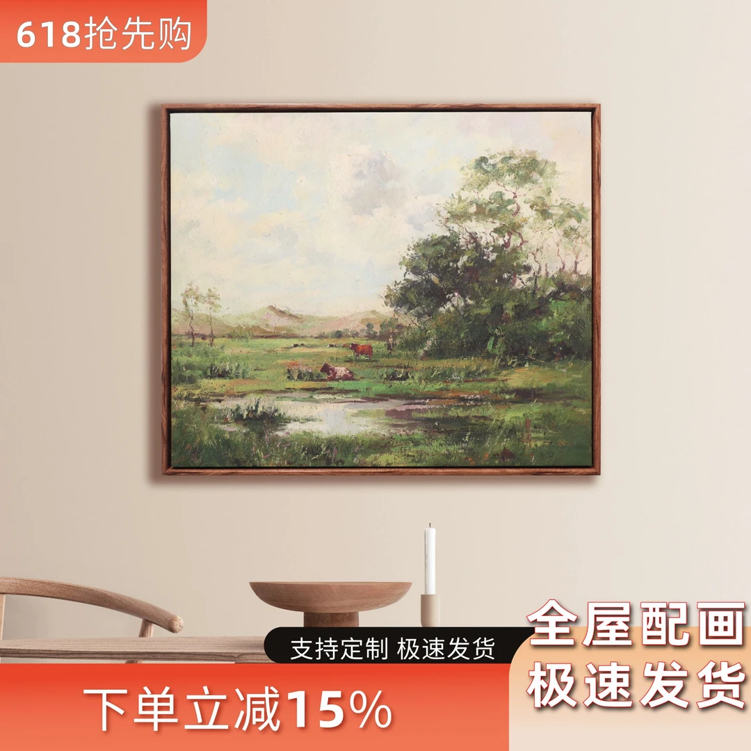 春日景色系列客厅餐厅装饰画油画挂画