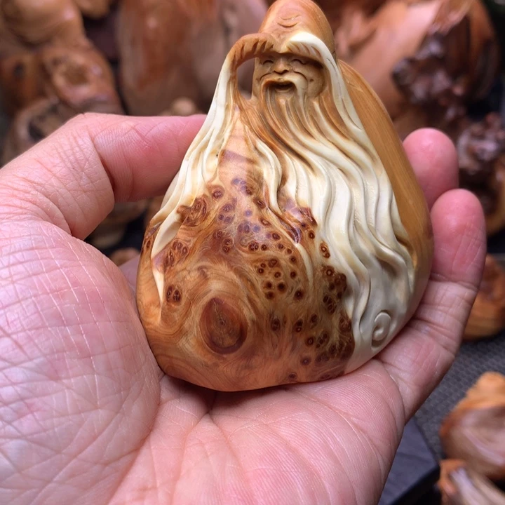 柏木（崖柏）崖柏陈化料手把件