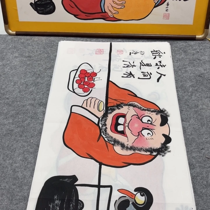 国画手绘禅意画一物一拍
