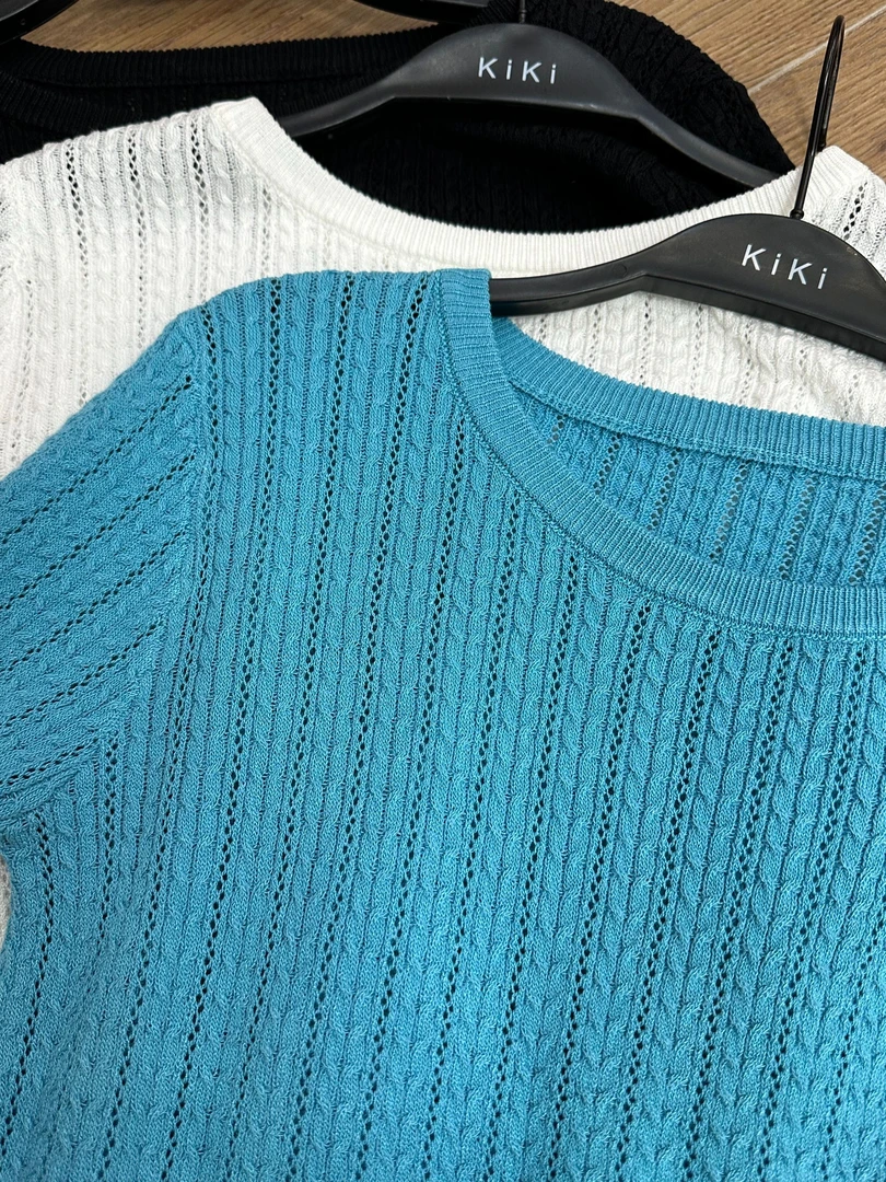 【NO退NO换】鑫燃Kiki 慵懒风休闲百搭圆领针织衫 S01-1