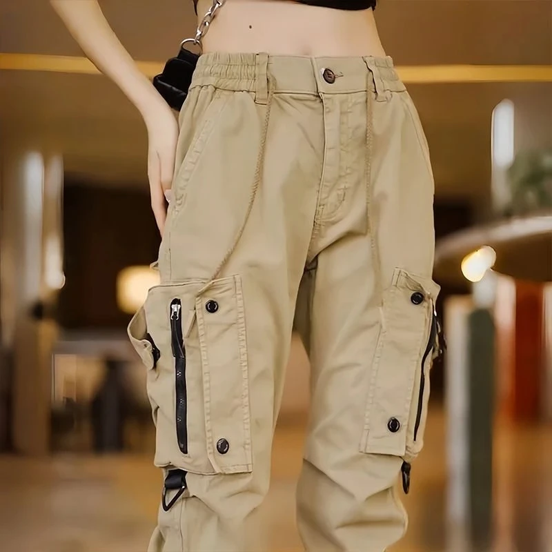 2025高端休闲裤男士潮牌束脚裤新款百搭透气登山工装长裤子男秋季