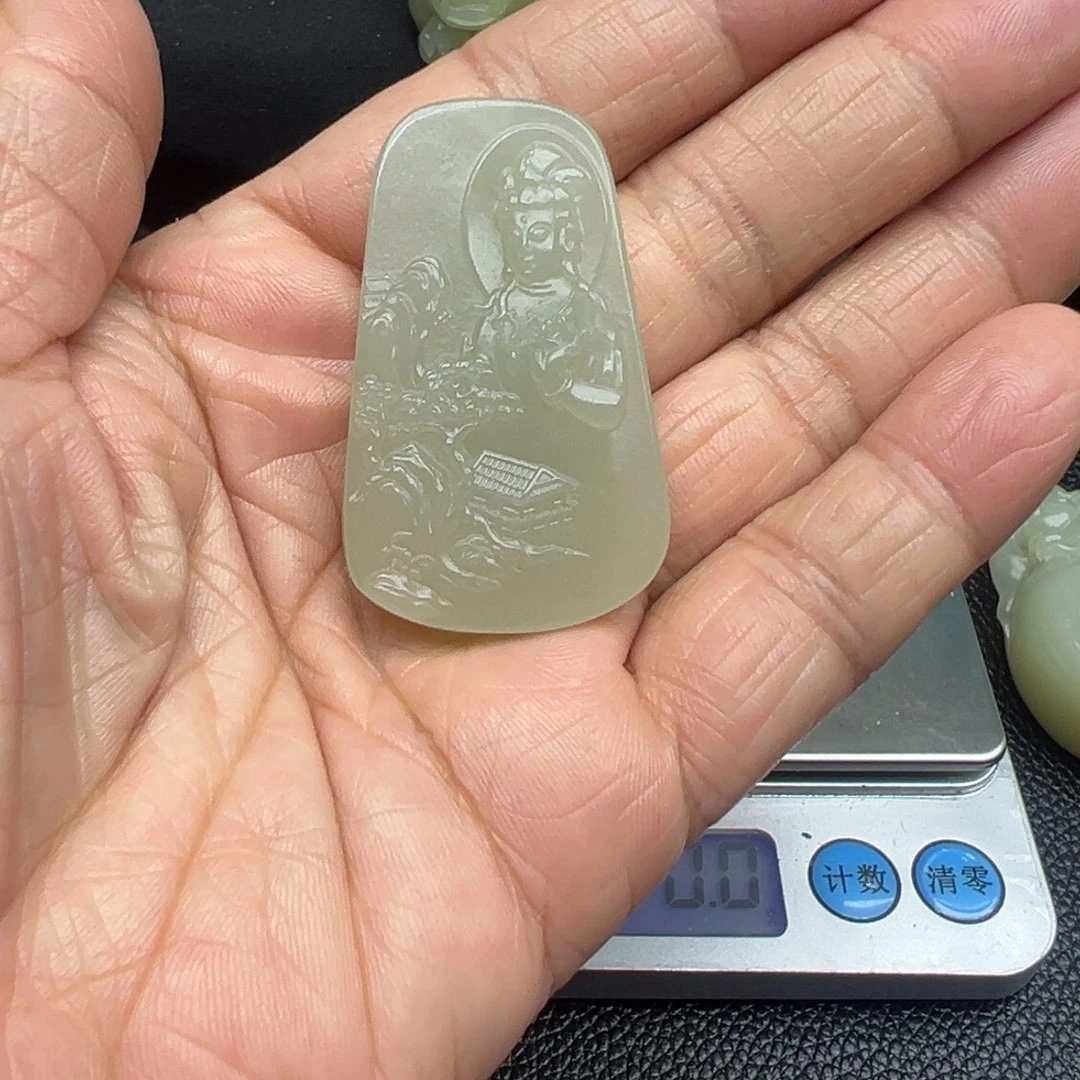 和田玉（糖玉）未镶嵌吊坠(不含链)