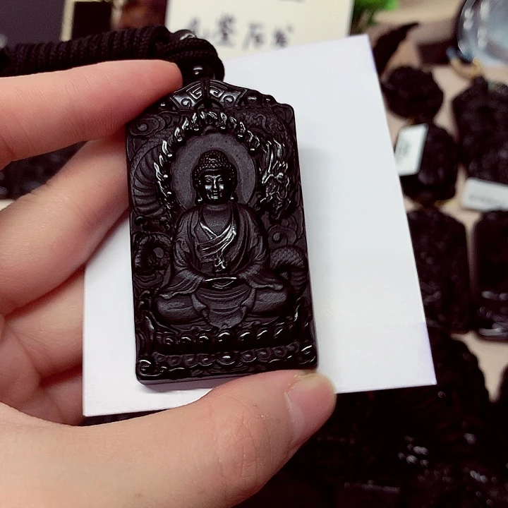虎***爷天然缅料a货钢琴黑特色题材挂件