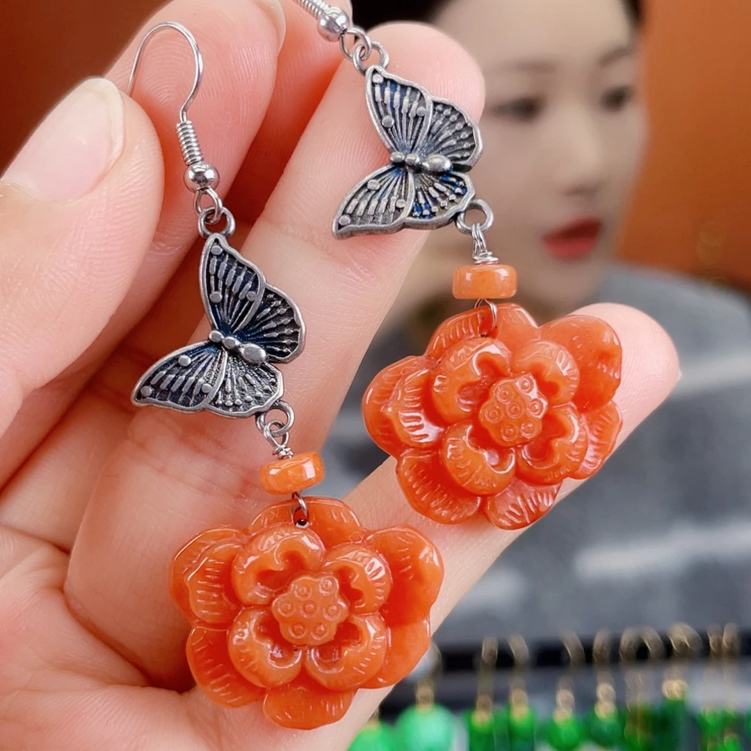 翡翠未镶嵌耳饰饰品