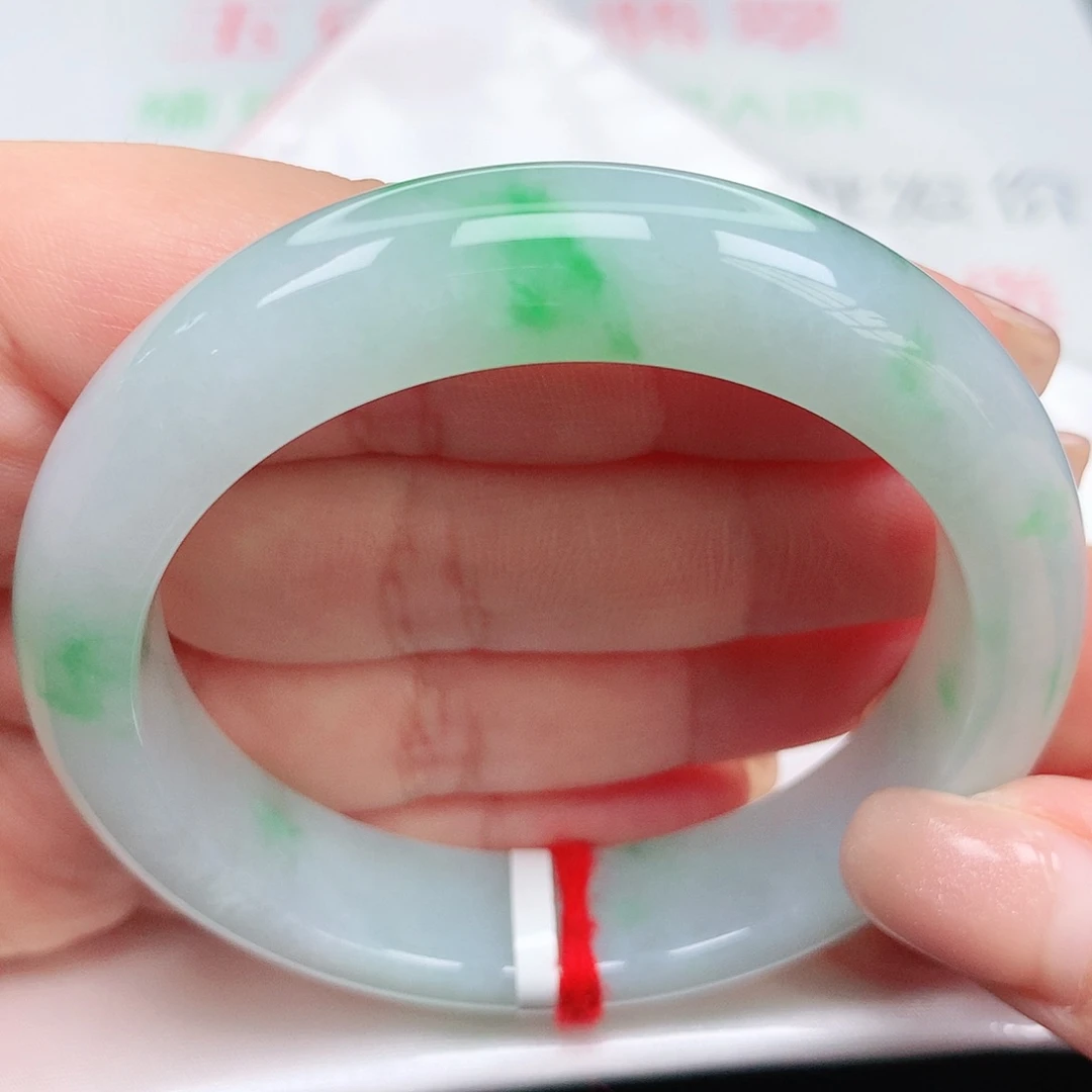 翡翠手镯未镶嵌冰胶阳绿38⭐️