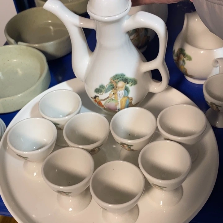 瓷片一厂寿星酒具