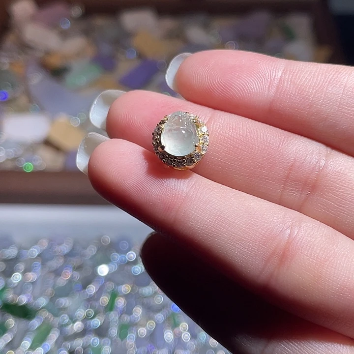 翡翠银S925镶嵌颈饰翡翠