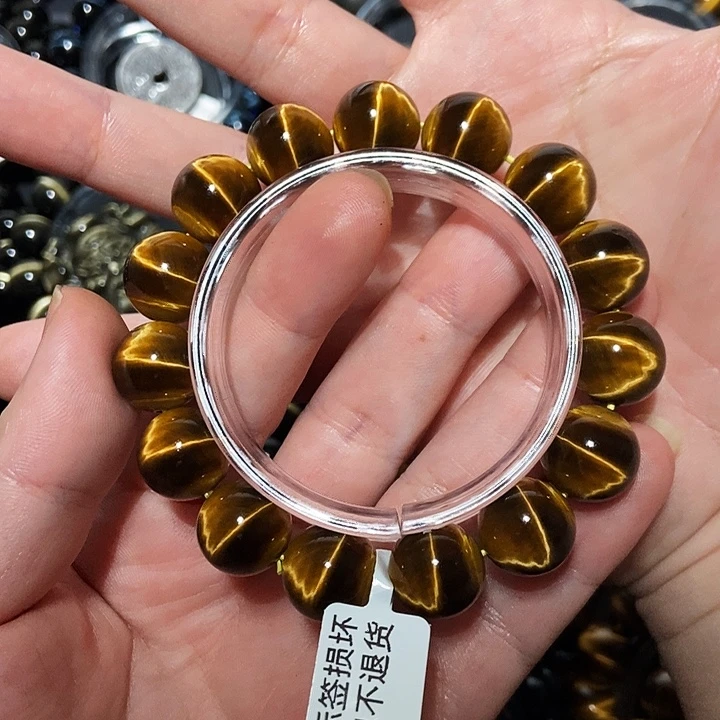 抓***手木变石（虎睛石）未镶嵌手串