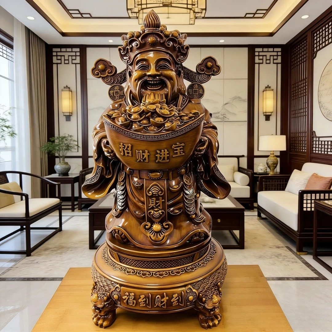 财神爷招财纳福财神客厅玄关开业乔迁高档装饰送礼摆件