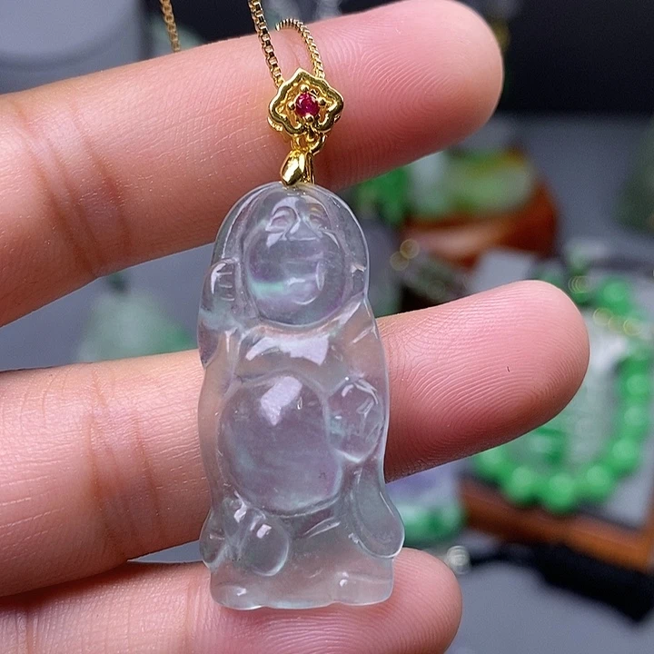 翡翠未镶嵌吊坠(赠链)