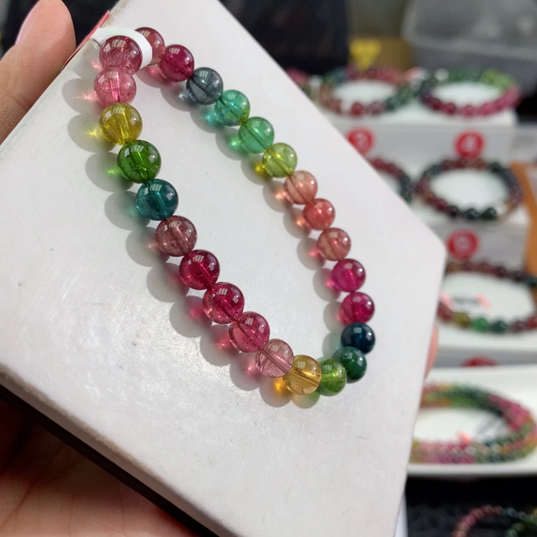 手链未镶嵌碧玺     7mm。
