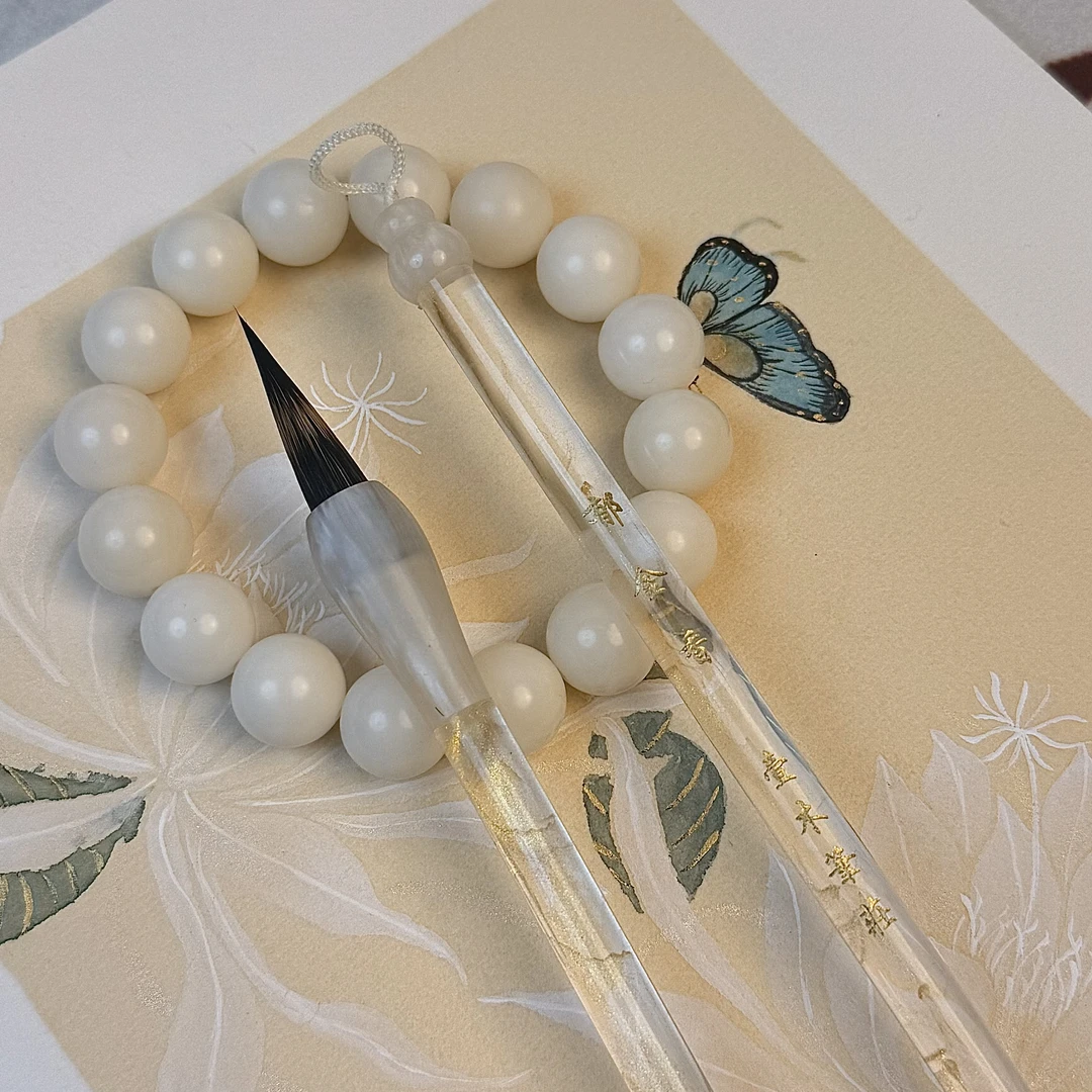 「郁金香」出锋2.8紫毫行书行楷行草高颜值洒金工艺毛笔