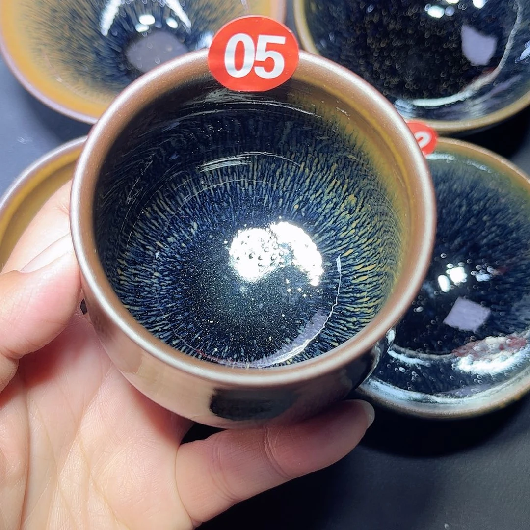 茶盏闲**乐金兔毫手握主人杯