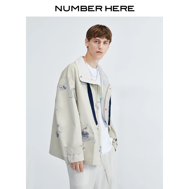 NUMBER HERE春秋季新款休闲宽松夹克外套男女款NH13Q010