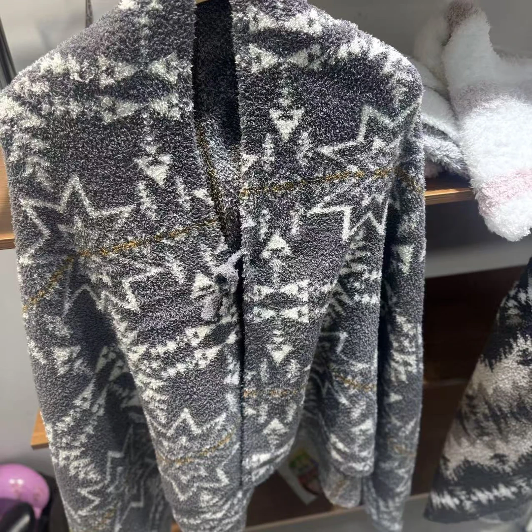 复古费尔岛提花半边绒披肩毯多功能毛毯绒毯双面ly