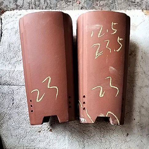 红泥四方签筒两个23