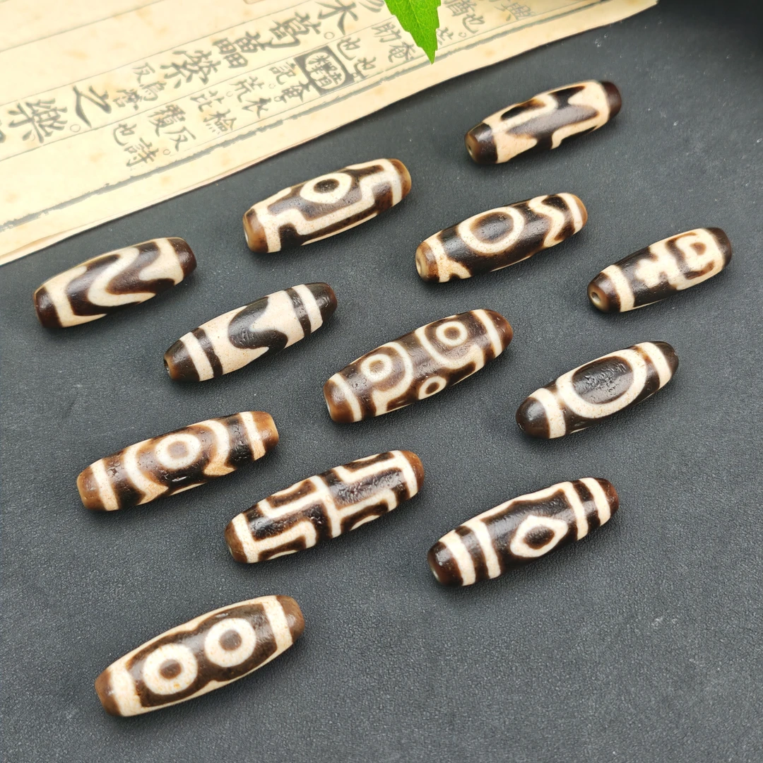 老徐的珠宝店| 鹏程短款牙黄多图腾单珠天珠 多样性发一