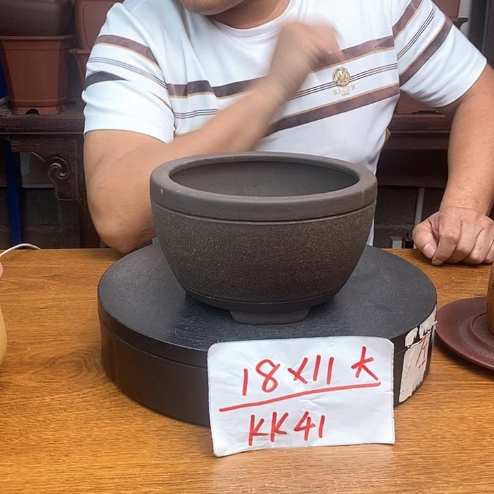 紫砂花盆货号一只KK41