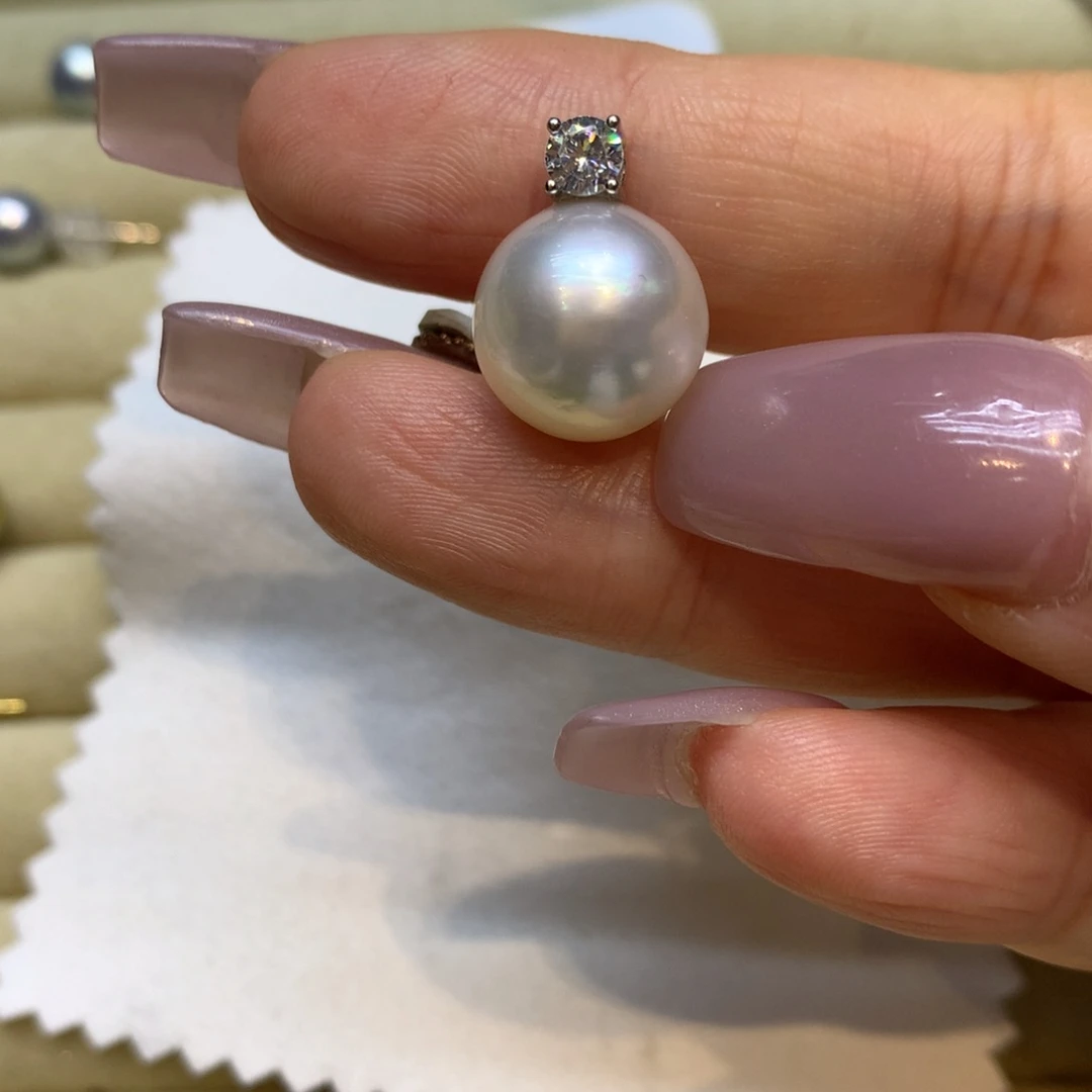 颈饰银S925镶嵌海水珍珠