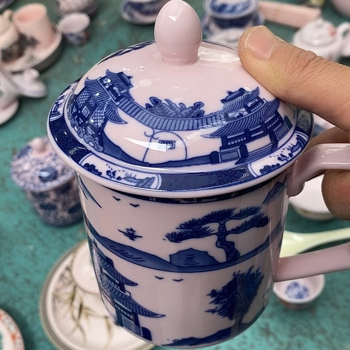 摆件陶红稀土梧桐直筒办公杯