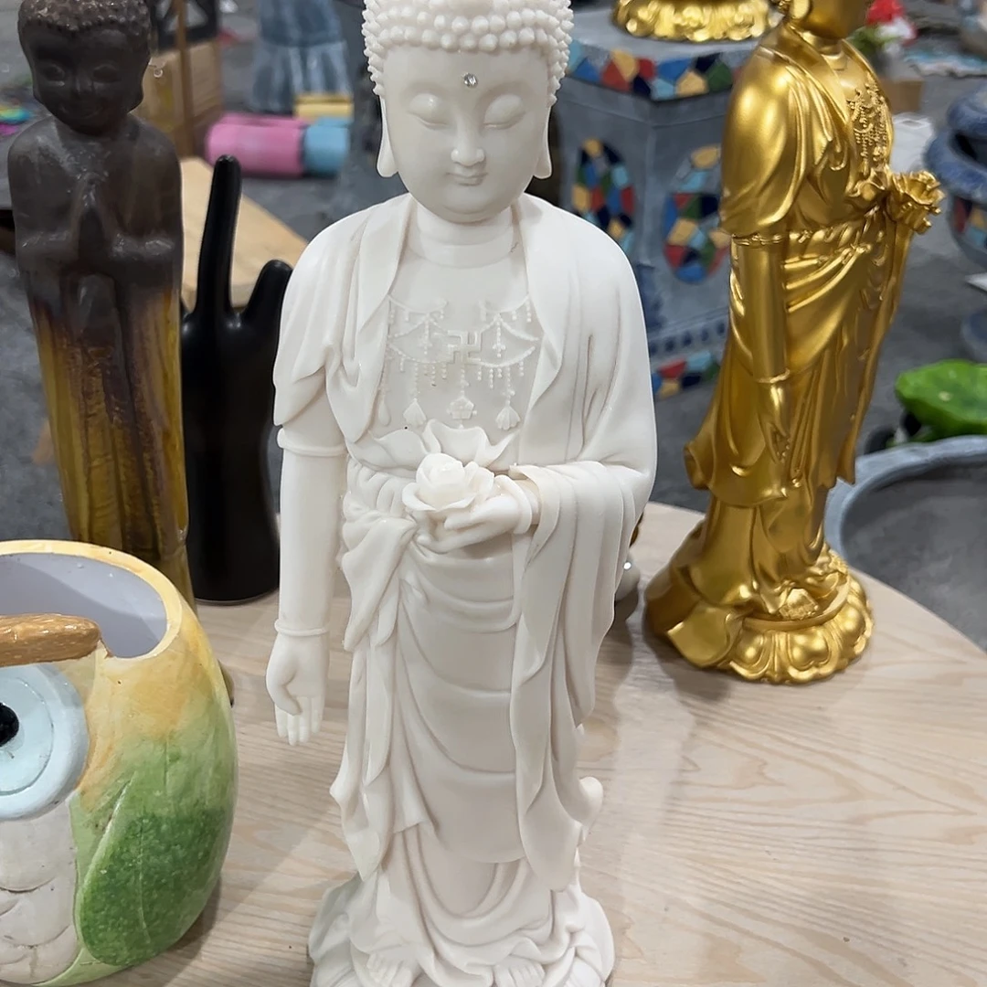 合成树脂白色小号佛