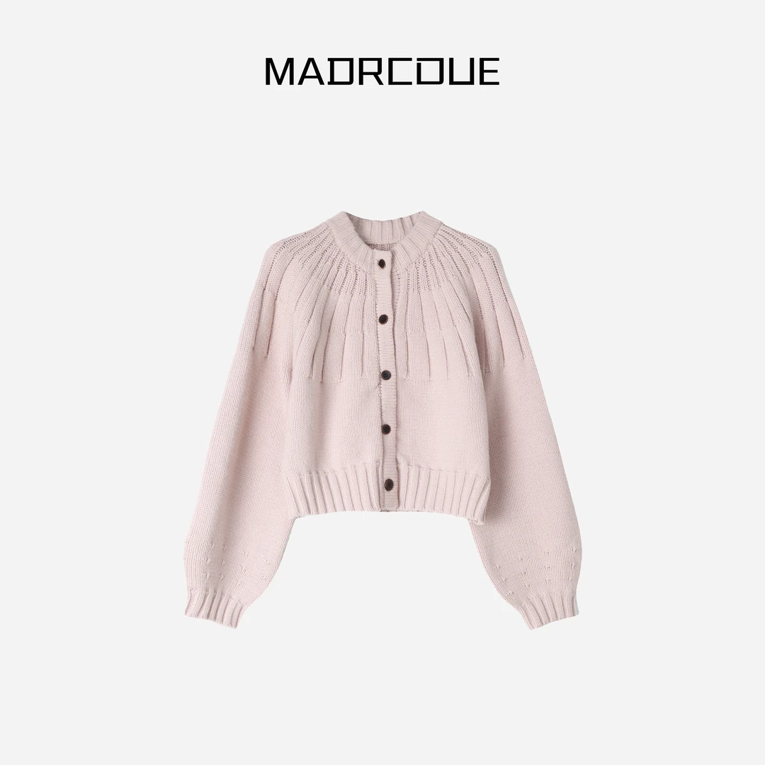 MADRCOUE 小立领单排扣别致保暖毛衣662286
