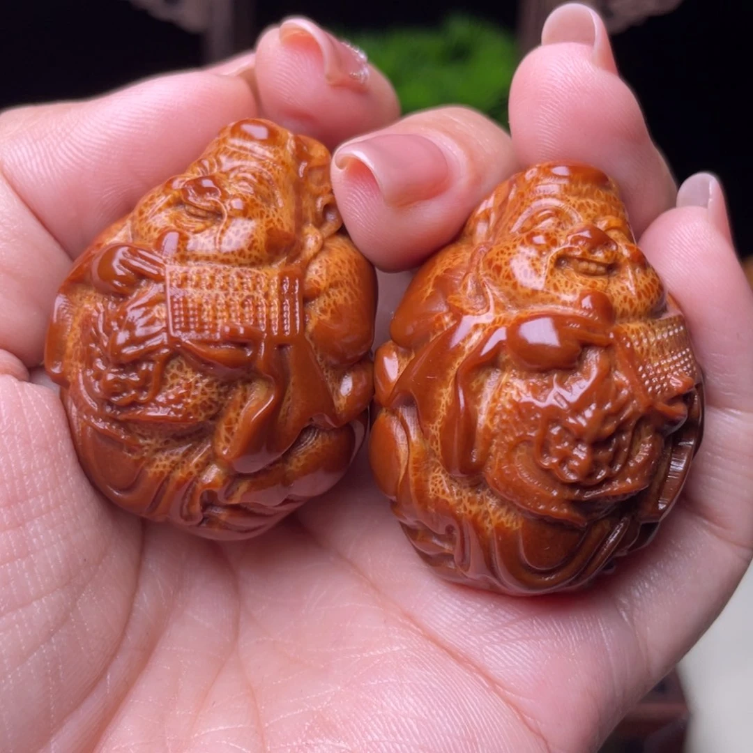 吊坠橄榄核龙财手球