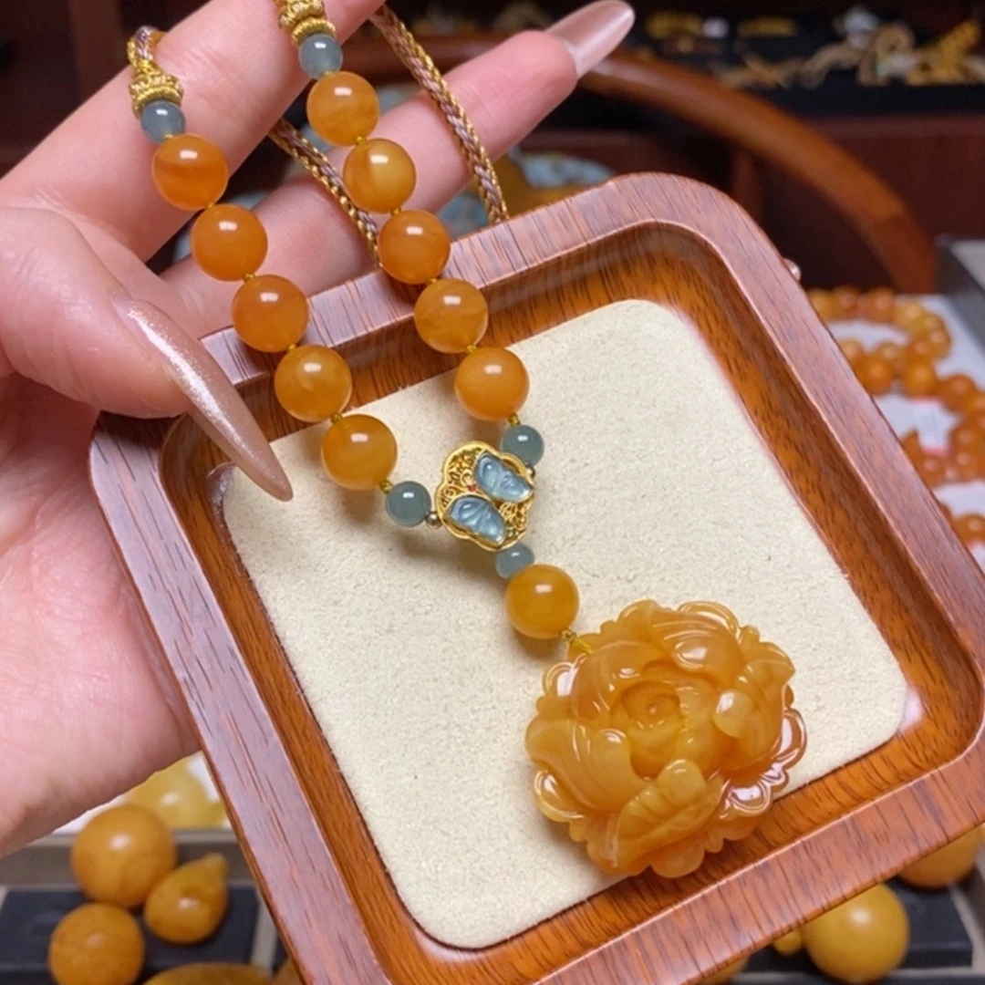 【闪购商品】蜜蜡颈饰未镶嵌项链