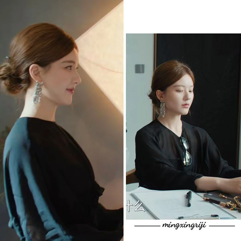 许我耀眼赵露思许妍同款韩版木耳边披肩罩衫女早秋季外搭修身上衣