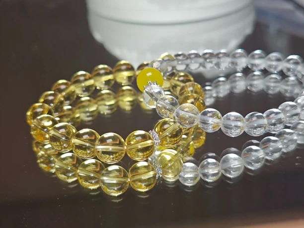 天然黄水晶招财手链