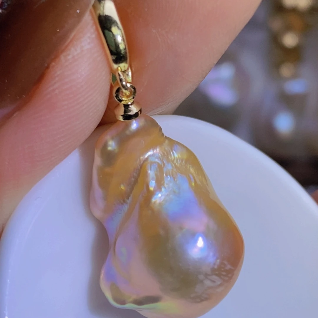 银S925镶嵌淡水珍珠淡水珍珠