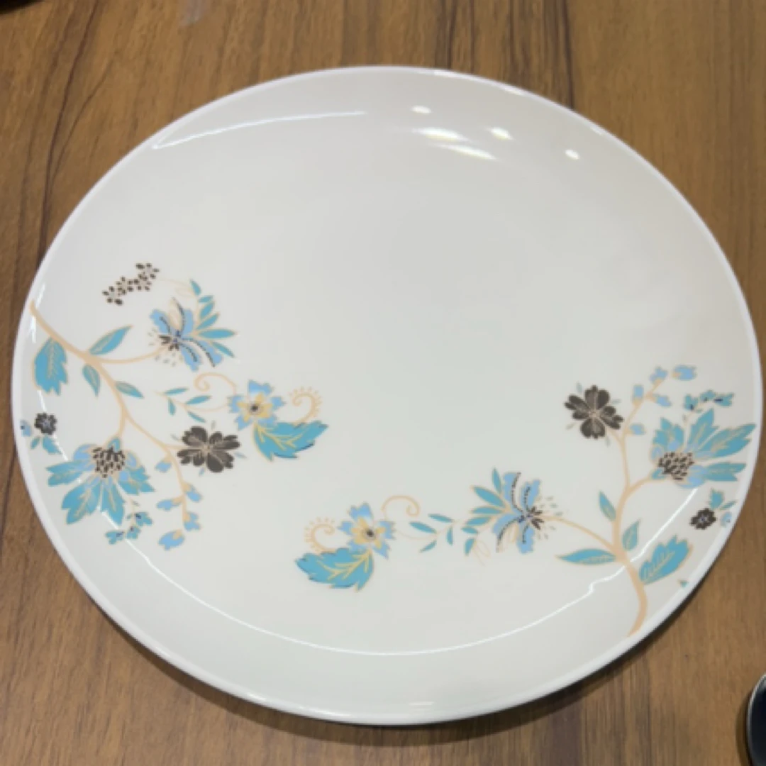 D038 微瑕 花丛11.25寸平盘