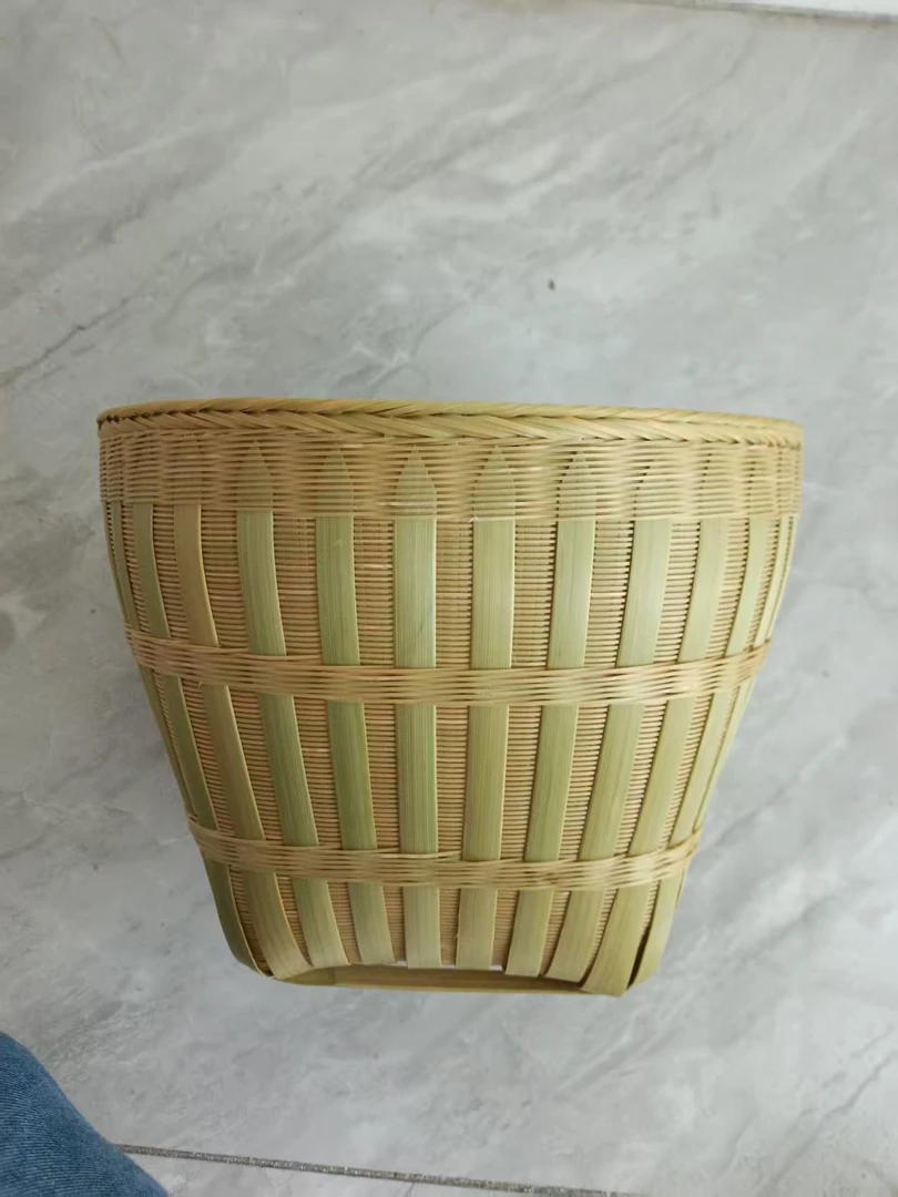 纯手工纯竹子编制环保竹编小箩筐精致款