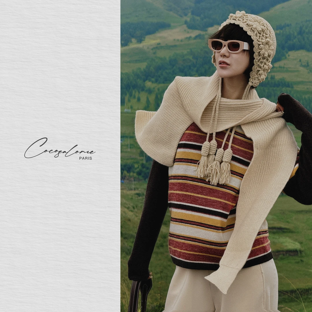 韩彬彬"马卡龙"奢缎级绢丝光泽羊柔透气汉麻拼接polo衫2131-2